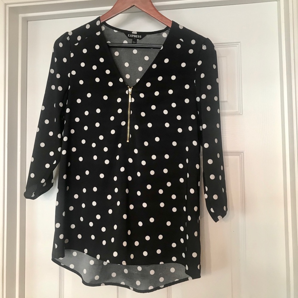 Express Polkadot Blouse